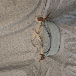 Stylish Beige Canvas Shoulder Bag